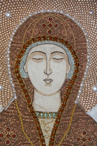 Плащаница Успение Пресвятой Богородицы Орнаментальное и лицевое шитье  (11)